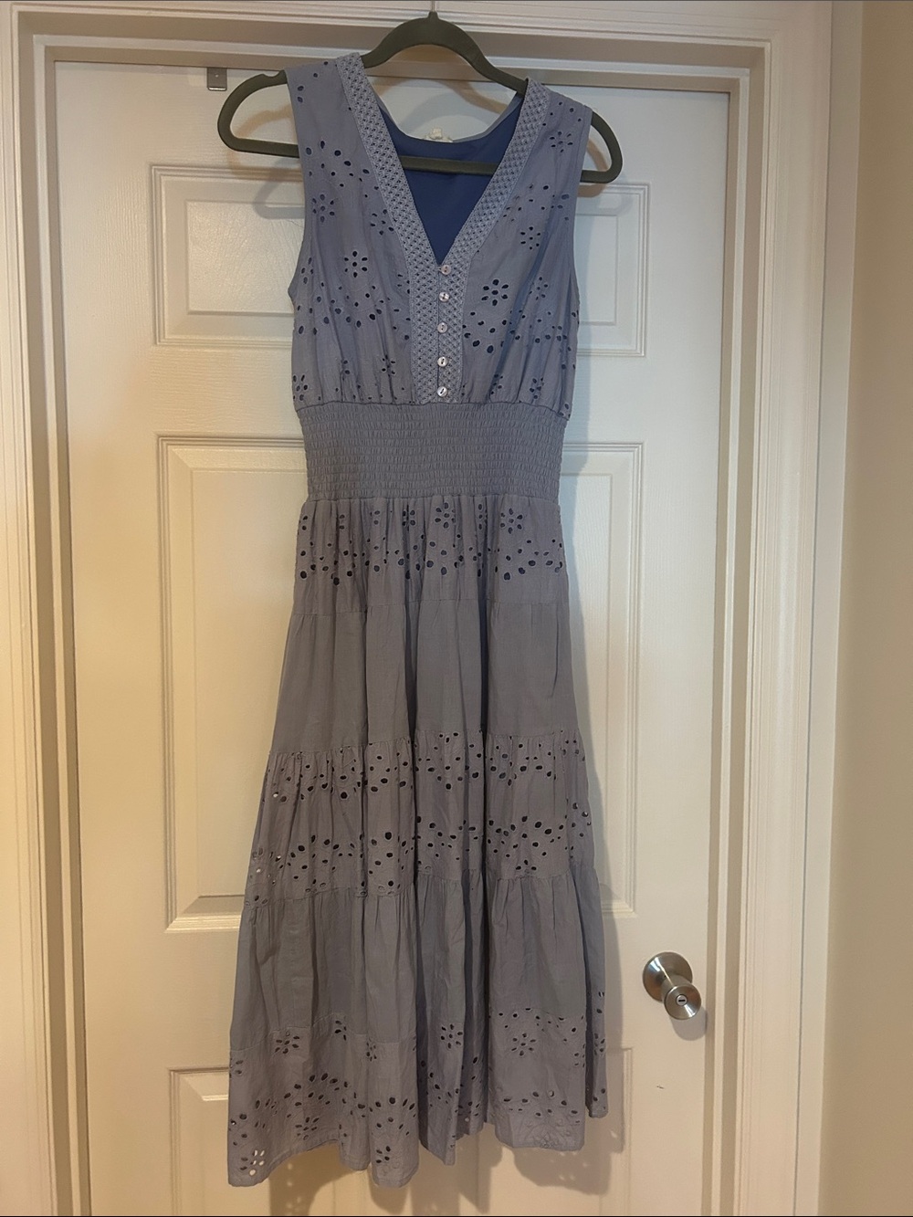 Eyelet Cotton Dress Sleeveless. Size S